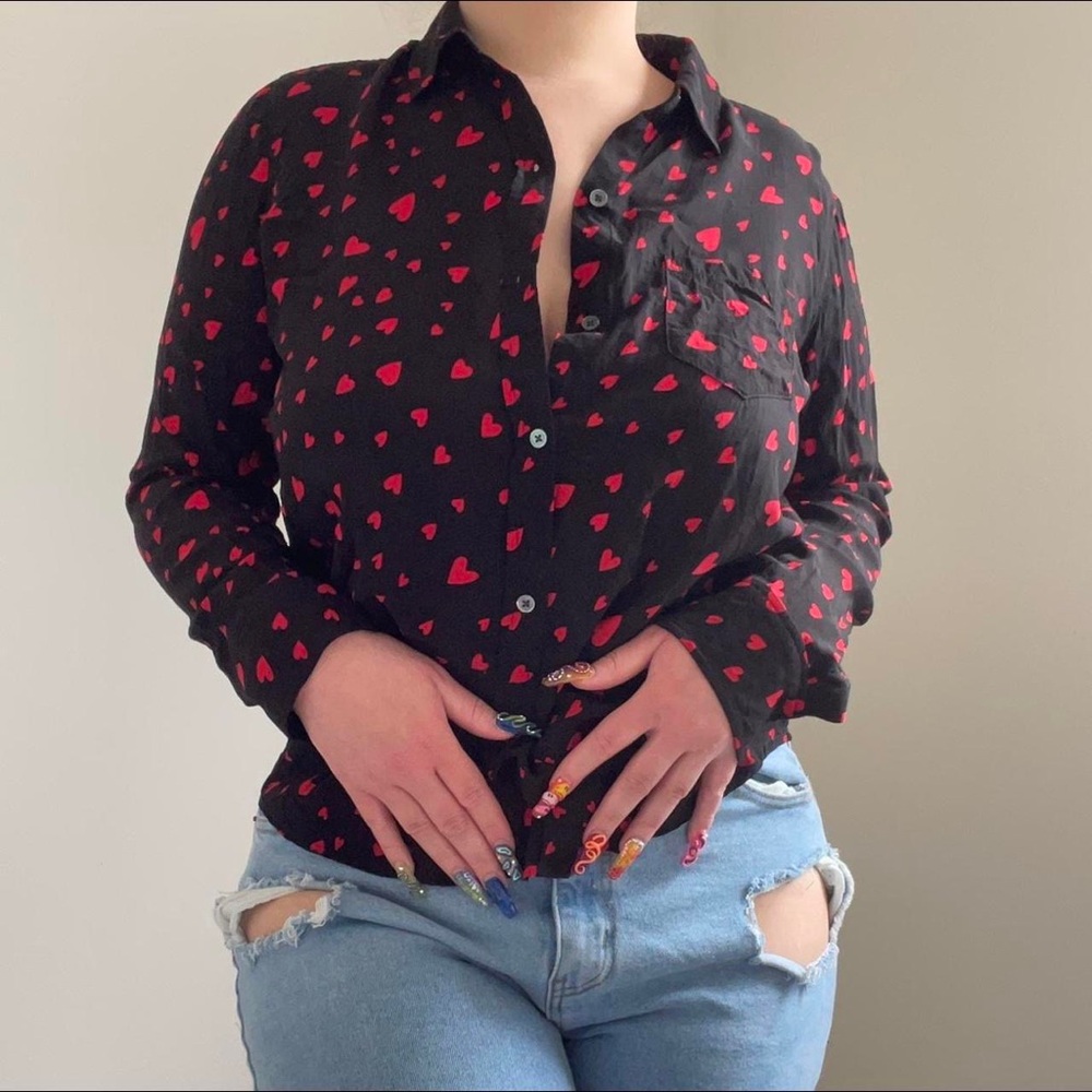 Rails Kathryn Rebel Hearts Shirt.